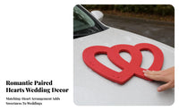 EVA Foam Double Heart Panel Matte Finish Heart Car Panel