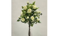 Artificial Rose Tree Decorative Artificial Rose Topiary Tree Compact for Entryway
