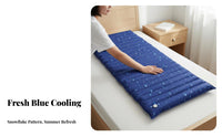 Waterproof Water-Filled Cooling Mat Reusable Summer Sleeping Mat Portable Water Bed Topper Safe Materials for Hot Sleepers, Students, Dorm Room, Office