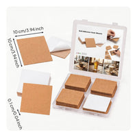 50 Pieces Self Cork Tile Easy to Cut 4 X 4 Cork Tile Odorless