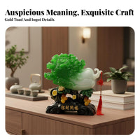 Faux Verdant Stone Cabbage Decoration Meaningful Meaning Resin Cabbage Figurine Bai Vegetable Good Luck Statue Artistic Design