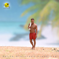 1/64 Scale Hand-Painted Resin Figure of Man in Swimwear