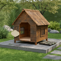 Outdoor Waterproof Solid Wood Pet House for Cats and Dogs, All-Season Moisture-Proof and Anti-Corrosion