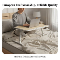 Cup Indentation Adjustable Bed Desk Tablet Slot Foldable Bed Table Ergonomic Design Foldable Laptop Table for Students, Adults, Telecommuting Workers, Bedroom, Dorm Room, Home Office, Floor