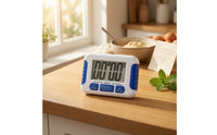 Countdown Clock Portable Stopwatch Large Display Timer Cooking Alarm Clock High Contrast Digits Quick Reset Device Suitable for Kitchen School Workouts