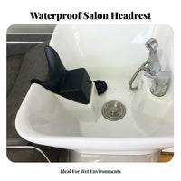 No Water Accumulation Hair Washing Sink Pillow Waterproof Salon Sink Headrest PU Material for Hairstylists, Barbershop, Beauty Spa, Bathtub