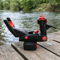 Fishing Rod Holder with Clamp Adjustable Boat Rod Holder Stable Hardware for Boats