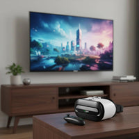 Immersive Experience Head Mounted VR Headset Wide Compatibility 3D VR Headset Comfortable Wear Mobile Device Add-on for Gamers, Gaming, Movie Watching