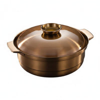 Induction Hot Pot Commercial Grade Stainless Steel Stew Pot Even Heating Stockpot with Lid for Restaurant