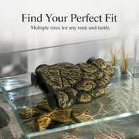 Turtle Basking Platform with Suction Cups or Submersible Hideout for Aquatic Reptile Tanks