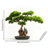 Indoor Fake Conifer Bonsai Tabletop Artificial Bonsai Tree Decorative Artificial Conifer Ornament Minimalist for Hotel