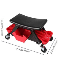 Detailing Stool Comfortable Automotive Stool with Storage Drawers Stable Creeper Seat with Trays for Mechanics