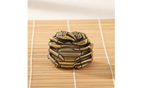 Crustacean Figurine Brass-Toned Crustacean Ornament Antique-Style Desktop Decoration for Collectors, Art Lovers, Bookshelf, Display Cabinet