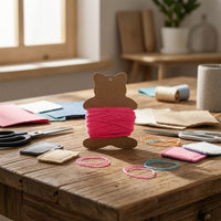 Winding Card with Hole Lightweight Cardboard Bobbin Winding Card Compact Thread Organizer Reusable for Sewing Enthusiasts