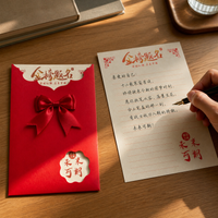 Chinese Style Inspirational Greeting Card Set with Envelope and Letter Paper for 18th Birthday