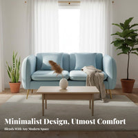 Removable and launderable slipcovers 3-Seater Couch Nordic design Upholstered 3-Person Settee Easy to Clean Sofa Minimalist Design for Apartment Dwellers, Small Families, Homeowners, Living Room, Lounge Area, Bedroom, Office