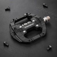 Bearing Fluid Self-Locking Bike Pedal Adjustable Tension Clipless Pedal Long-Lasting Wide Platform for Cyclists, Road Cycling