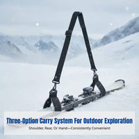 Foam Detachable Ski Board Strap, Black, Polyester, Multi-Function Carry, Storage & Protection