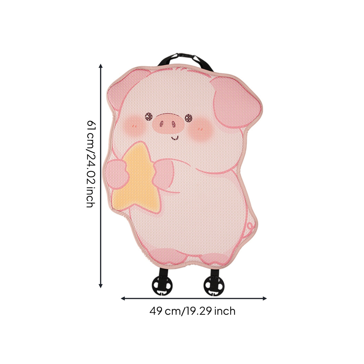 Car Seat Cushion with Backrest Breathable Car Seat Cushion with Back Support Pillow Animal-Shaped Soft for Drivers, Road Trips