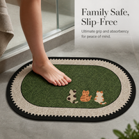 Diatomaceous Earth Bath Mat Non-Slip Quick Dry Absorbent Bathroom Rug