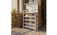 Pegboard Shoe Rack Narrow Shoe Rack Sturdy Footwear Organizer for Behind Door, Hallway
