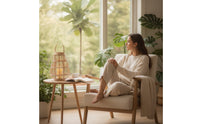 Battery-Powered Rattan Lantern Woven Lantern with Electronic Candle Tabletop Lanterns Decorative for Living Room, Bedroom