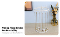 Rotating Necklace Holder Curved Hooks Rotating Jewelry Stand Metal Necklace Holder
