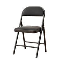 Foldable Padded Folding Chair Space-Saving Design Padded Collapsible Chair Soft Cushion Household Furniture Sturdy Steel Frame for Office Workers, Community Groups, Dorm Room, Indoor and Outdoor Events, Conferences, Parties
