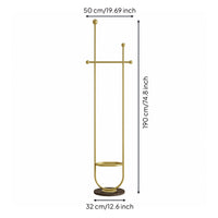 Floor-Standing Clothes Rack Tall Clothing Rack with Tray Indoor Use Retail Fixture