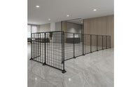 Black Iron Indoor Pet Barrier Panel Vertical Support Posts Freestanding Dog Barrier for Indoors