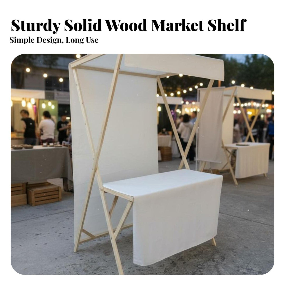 Space-Saving Foldable Market Stall Easy Assembly Foldable Market Stand Quick Setup Portable Vendor Booth Multi-Purpose for Street Food Sellers, Retailers, Small Business Owners, Night Markets, Festivals, Trade Exhibition S, Promotional Events