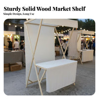 Space-Saving Foldable Market Stall Easy Assembly Foldable Market Stand Quick Setup Portable Vendor Booth Multi-Purpose for Street Food Sellers, Retailers, Small Business Owners, Night Markets, Festivals, Trade Exhibition S, Promotional Events