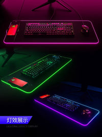 ALIENWARE外星人无线充电鼠标垫RGB发光键盘桌垫电脑垫超大桌垫