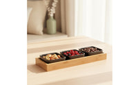 Ceramic Snack Dish Mini Square Snack Dish for Home, Entertaining