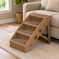 Lightweight Non-Slip Pet Steps Space-Saving Non-Slip Dog Ladder Sturdy Foldable Dog Stairs Easy to Clean for Small Dogs, Bedside, Sofa