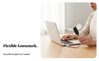 USB Gooseneck Fan Plug and Play Flexible Gooseneck Fan Low Power Consumption for Office Workers, Commuters, Travel, Dorm Room, Library