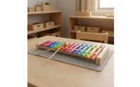 Early Learning 15 Note Glockenspiel Child-Safe Design Children's Musical Instrument Crisp Sound Kids Musical Instrument Develops Hand-Eye Coordination for Beginners, Toddlers, Preschool, Music Class, Playroom