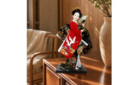 Geisha Doll Traditional Traditional Japanese Doll Decorative Statue for Art Lovers, Shelf Display