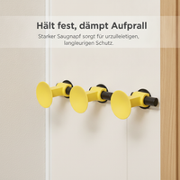 Window Handle Anti-Collision Suction Cup Door Stopper - Silicone Glass Door and Window Protector (3-Pack)