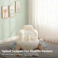 Ergonomic Inflatable Baby Sofa Skin-Friendly Material Baby Learn to Sit Chair Non-Slip Bottom Infant Learn to Sit Chair Portable for Infants, Toddlers, Parents, Feeding Time, Playroom, Living Room, Travel