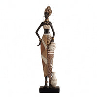 African Figurine Tribal African Statue Figurine with Base Traditional Statue with Base Artistic for Art Collectors, Living Room