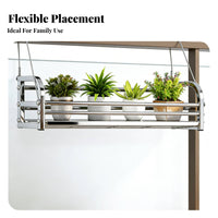 Hanging Design Railing Planter Holder Space-Saving Railing Planter Movable Plant Stand Easy Installation for Apartment Dwellers, Gardeners, residents, Balcony, windowsillsill, windowsill, Fence