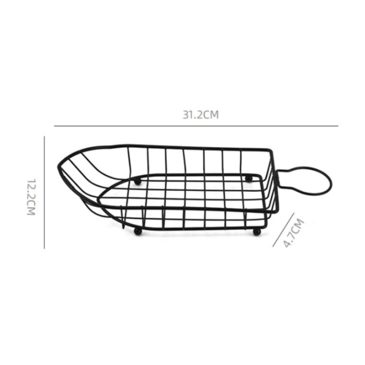 Food-Grade Boat Shaped Fry Basket Easy to Clean French Fry Serving Holder Long-Lasting Fried Chicken Display Rack Versatile for Restaurants, Taverns, Parties