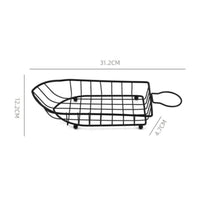 Food-Grade Boat Shaped Fry Basket Easy to Clean French Fry Serving Holder Long-Lasting Fried Chicken Display Rack Versatile for Restaurants, Taverns, Parties