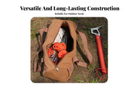Tent Stake Bag Large Capacity Camping Tool Pouch Portable Canvas Peg Bag for Backpackers, Handymen, Campsite, Hiking, Picnic