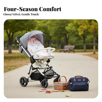 Thickened Padding Universal Stroller Cushion Multi-Use All-Season Stroller Pad Washable for Toddlers, Newborns, Travel, Bouncer, Swing