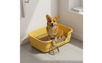 Anti-Splash Dog Potty Tray High-Sided Indoor Dog Toilet Easy to Clean Mesh Grid Pet Toilet Keeps Paws Dry for Small Dogs, Young Dogs, Apartment Living, Balcony