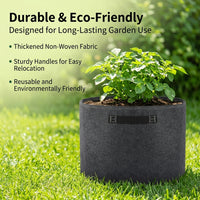 Biodegradable Grow Bags, Thickened Non-Woven Potato Grow Bags for Vegetables, Additional Large Grey Plant Grow Bags for Fruit Trees