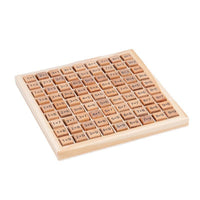 Multiplication Board with Wooden Tiles Hands-on Multiplication Board Game Math Toy Interactive Sturdy for Children, Classroom