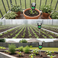 7-in-1 Soil Tester Multi-Function Soil Tester with Rotating Head Adjustable for Gardeners, Growers, Garden, Greenhouse, Lawn